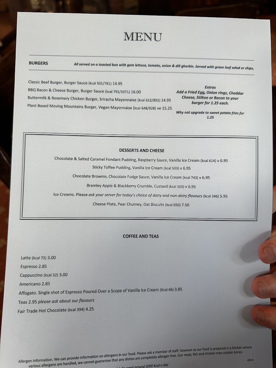 Angel In The Fields Menu - Image 3